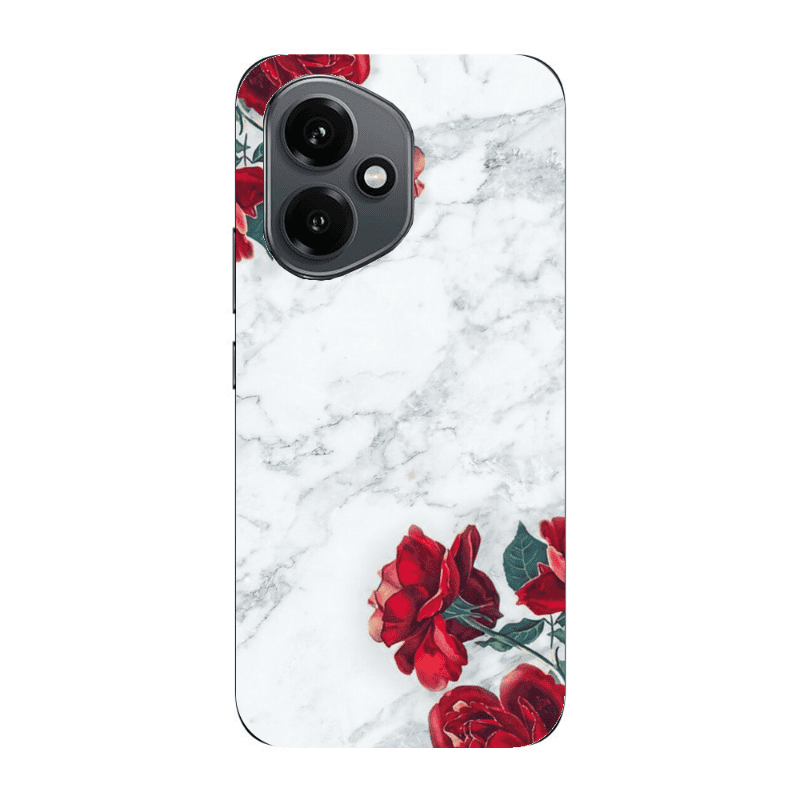 Honor Magic 400 red roses marble Transparent Silicone TPU Θήκη